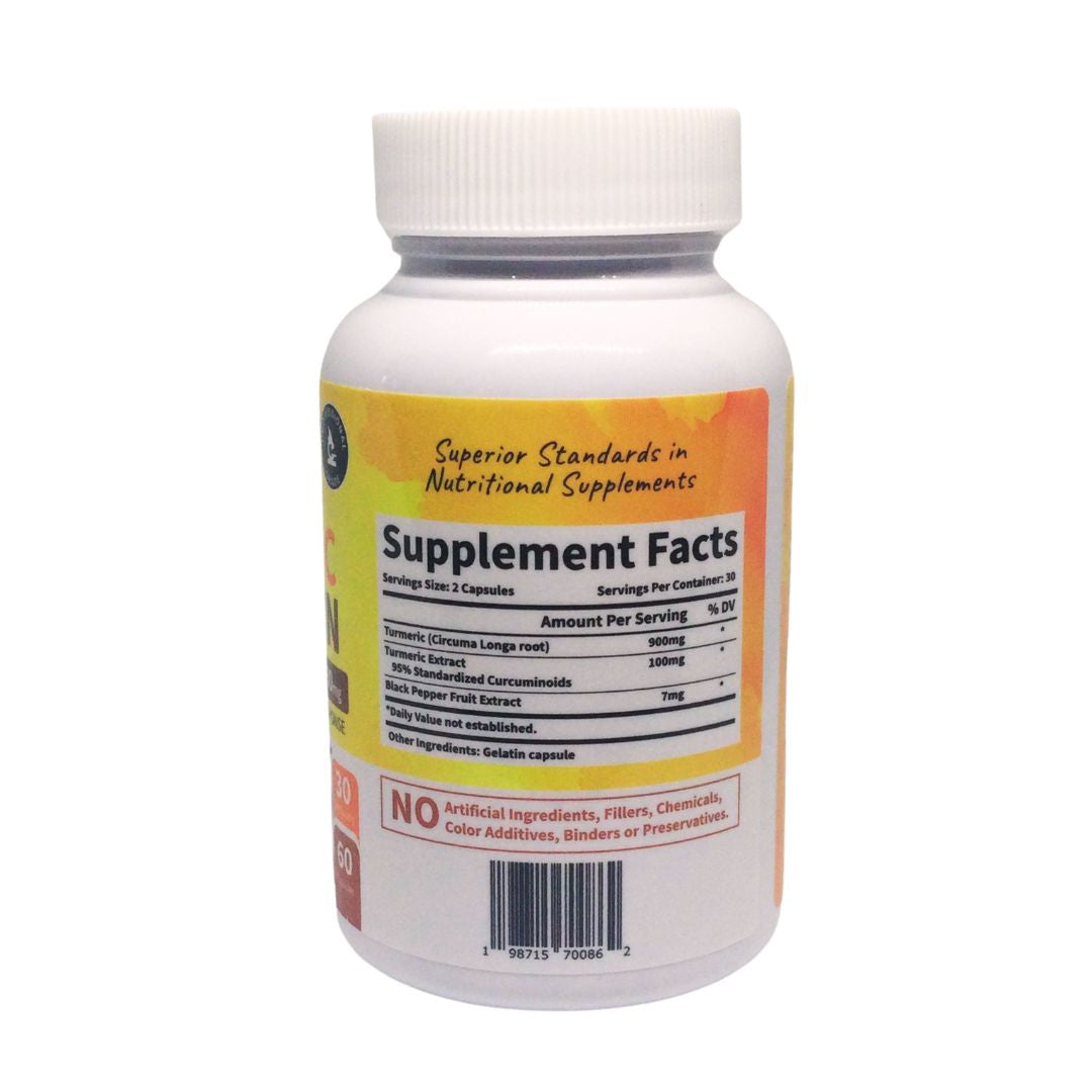 Pure Turmeric Curcumin With Bioperine